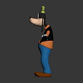 Goofy Character Figure With Green Hat Orange Shirt Blue Pants
