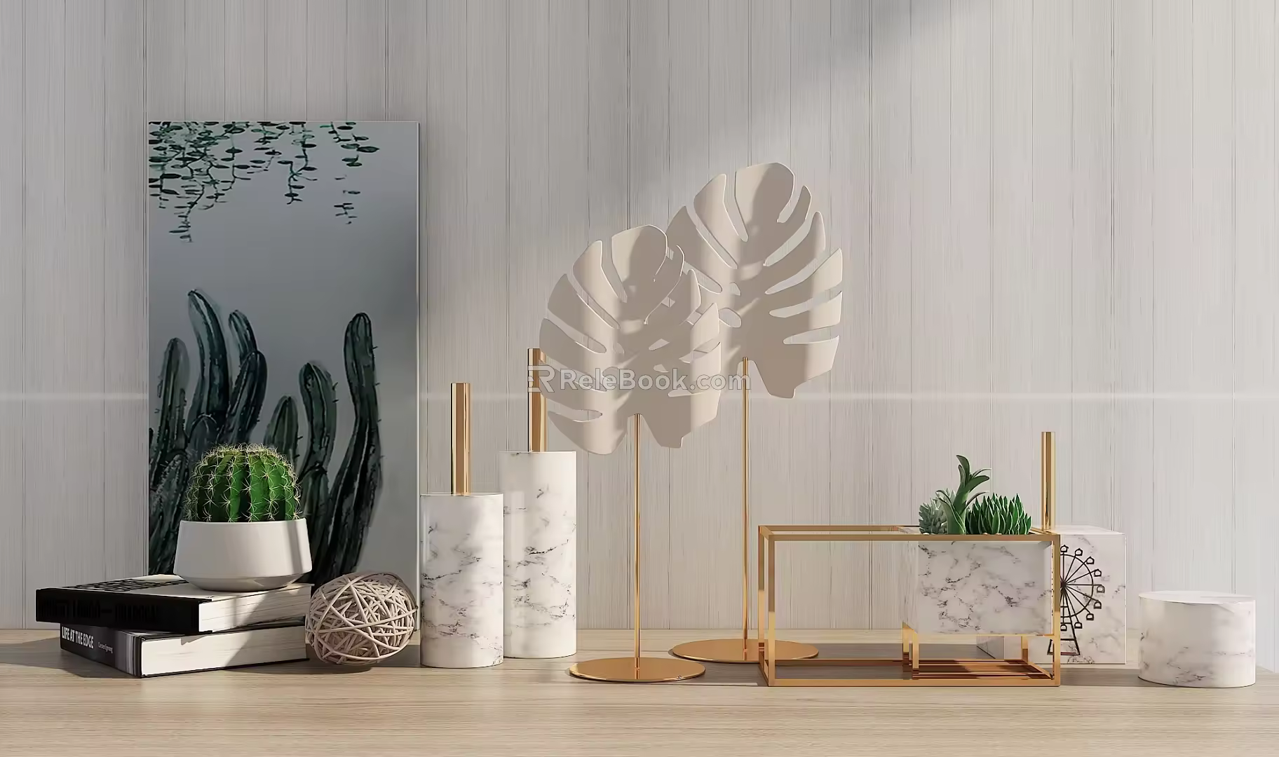 Modern ornaments combination 3d model