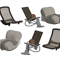 Modern Lounge Chair Designs With Mesh Wooden Upholstered Frames Featuring Throw Blanket And Decorative Details