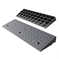 Rubber Road Ramps With Diamond Pattern And Anti Slip Holes For Traffic Use