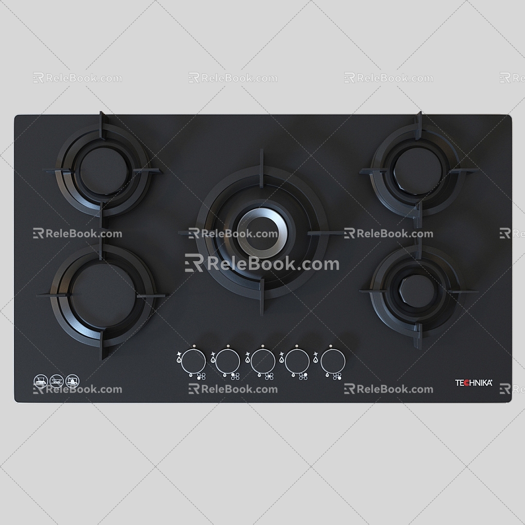 Gas Stove Gas Stove Integrated Stove Kitchenware 3d model