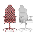 Ergonomic Gaming Chair With Gray Upholstery Green Logo And Adjustable Arms Design
