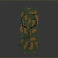 Military Armored Vehicle With Six Wheels Camouflage Paint And Top Mounted Weapon