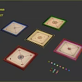 Billiard Pool Table Pool Cue Billiard Rack Billiard Table PBR Item 3d model