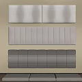 Upholstered Headboards With Different Patterns And Neutral Colors Displayed On Beige Wall