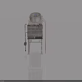 Swing Door For Industrial Cooling Tower With Metal Structure 3D Model Design