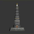 Ornamental Lighthouse Shaped Decorative Furniture With Multi Layered Structure And Yellow Top