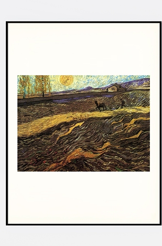 Light Luxury Van Gogh Landscape Decoration Hanging Painting 3d model