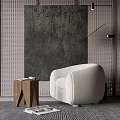 Modern Single Person Sofa Single Person Sofa Chair Corner Decorative Painting Combination 3d model