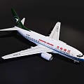 Spring Airlines Commercial Passenger Airplane With White Body And Green Tail Design