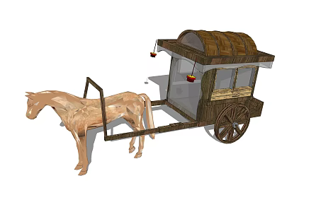 New Chinese Style Carriage Sedan 3d model