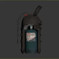 Portable Red And Gray Gas Heater With Green Cylinder Daily Use Appliance