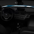Blue Two Door Sports Coupe Featuring Sleek Body And Black Alloy Wheels