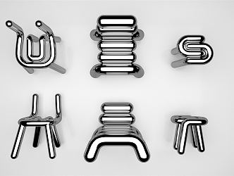 Modern single chair 3d model