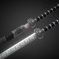 Chinese Style Sword Long Sword Longquan Sword Ruyi Sword Cold Weapon 3d model