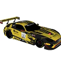 Black And Gold Racing Car With Sponsor Logos 3d model
