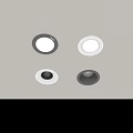 Modern Home Ceiling Lighting with Black and White Downlights and Spotlights