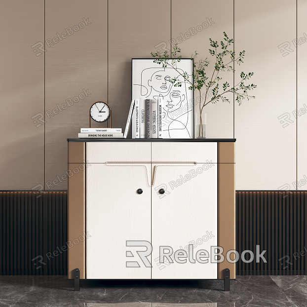 Modern Side Cabinet Entrance Cabinet model