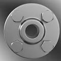 Polished Metal Flange Component With Hex Bolts For Industrial Machinery