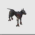 Mechanical Robotic Dog With Detailed Gear Mechanisms And Metal Body Parts