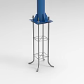Modern Single Pole Outdoor Light With White Blue Design For Street Lighting