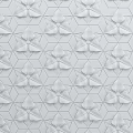 3D Architectural Wall Panel With Hexagonal Grid And Floral Relief Design