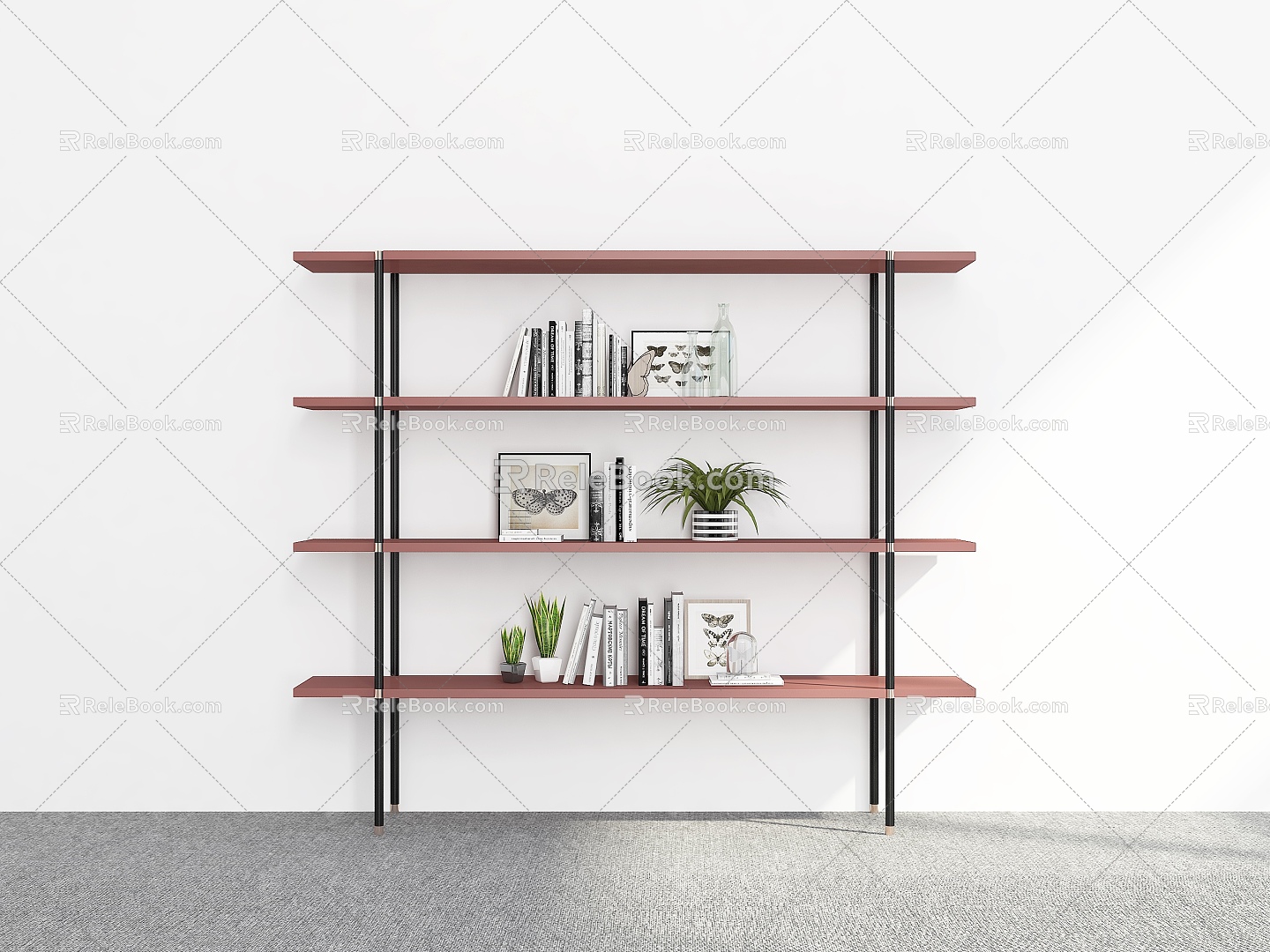 Bookshelf Bookshelf Ornaments Bookshelf Decorative Storage Rack Decorative Rack Bookshelf Shelf model