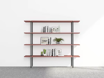 Bookshelf Ornaments Bookshelf Decorative Storage Rack Decorative Rack Bookshelf Shelf 3d model