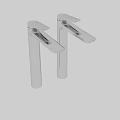 Modern Chrome Faucet with Sleek Design and Tall Spout for Home Bathroom Use