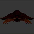 Detailed Red Trilobite With Orange Antennae And Legs On Gray Background