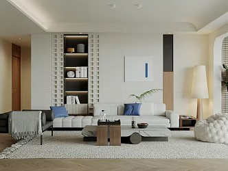 modern living room 3d model