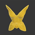 Golden Butterfly Shaped Weapon With Shiny Wings And Intricate Design
