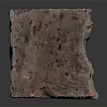 Red Brick With Textured Surface And Glowing Red Base On Dark Background With Reflection 3d model
