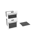Modern Built in White Oven with Digital Display and Control Panel for Kitchen