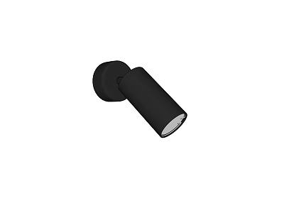 Modern black downlight spotlight fixture with sleek design for indoor lighting 3d model