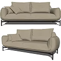 Modern double sofa 3d model