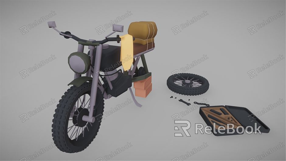 Modern Motorcycle Cartoon Motorcycle model