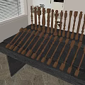 Brown Wooden Railing Components Including Balusters And Handrails Displayed On Indoor Table