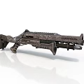 Futuristic Sci-Fi Weapon With Detailed Mechanical Components Metallic Structure And Tactical Combat Design