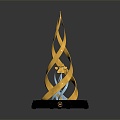 Modern Trophy Claw Trophy Champion Trophy Gold Cup 3d model