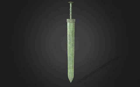 Chinese bronze sword ancient building antique cultural relics 3d model