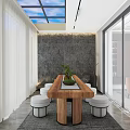 Modern basement negative first floor 3d model