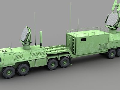 Phased array radar vehicle radar armored vehicle combat command vehicle weather radar long-range warning radar air defense radar anti-missile radar long-range early warning radar military radar vehicle 3d model