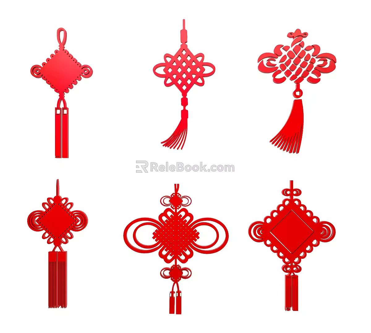 New Chinese Knot Ping An Knot Ping An Buckle 3d model