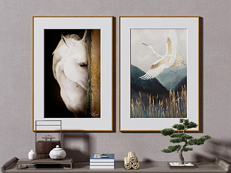 New Chinese Animal Painting Decorative Painting 3d model