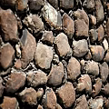 Natural Stone Wall Surface With Irregular Brown Gray Rocks And Textured Pattern 3d model