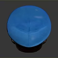 Cartoon Game Movie Police Officer Character Standing With Blue Uniform Cap Badge Hands On Hips