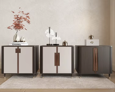 New Chinese bedside table 3d model