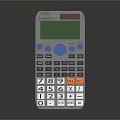CASIO fx-82ES Calculator With Green Display And Blue Orange Buttons