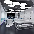 School Classroom Multimedia Classroom Science Classroom Desks and Chairs Experimental Classroom Chemistry Classroom 3d model